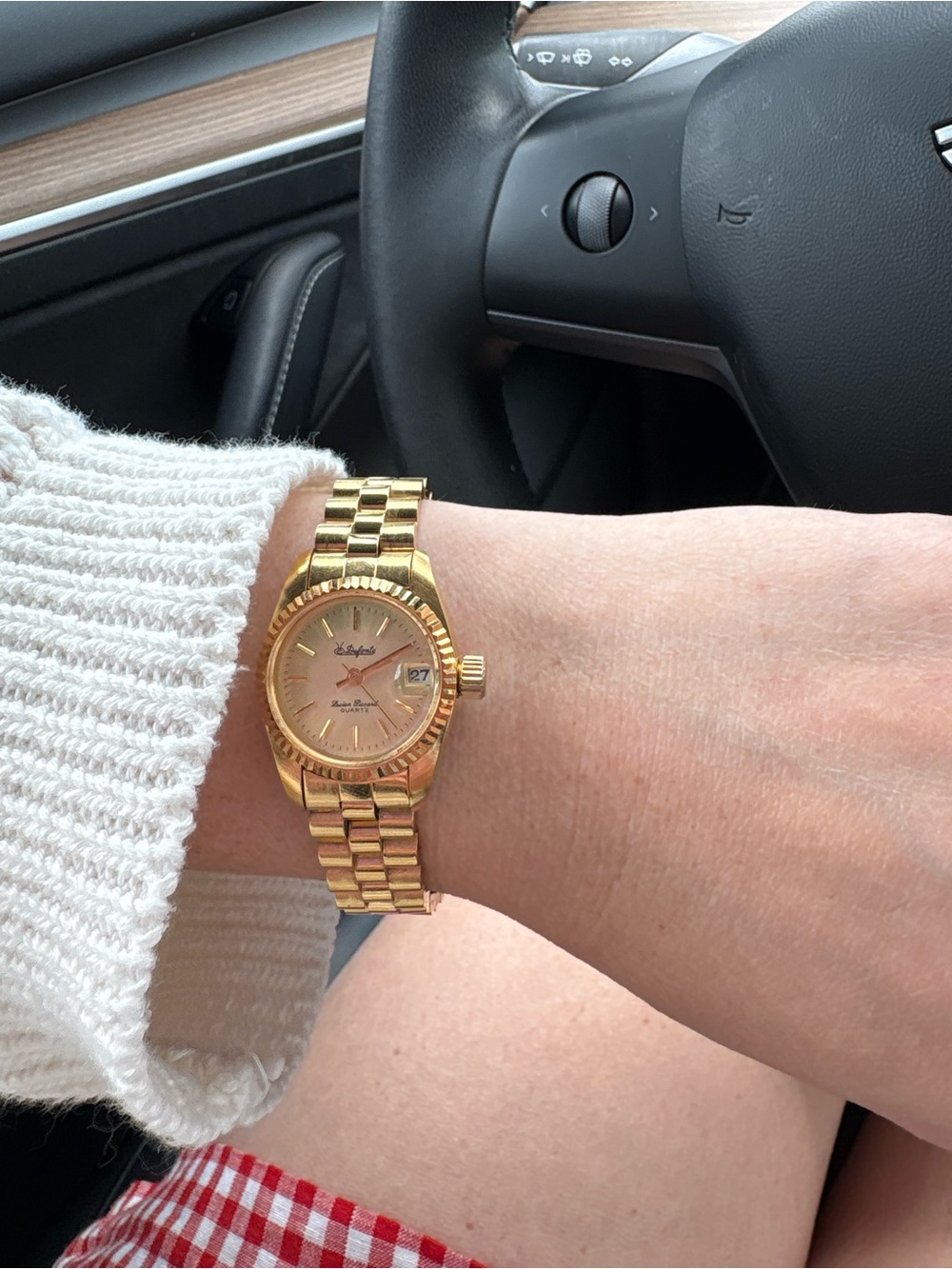 Dufonte by Lucien Piccard Gold-Tone Women’s Bracelet Watch